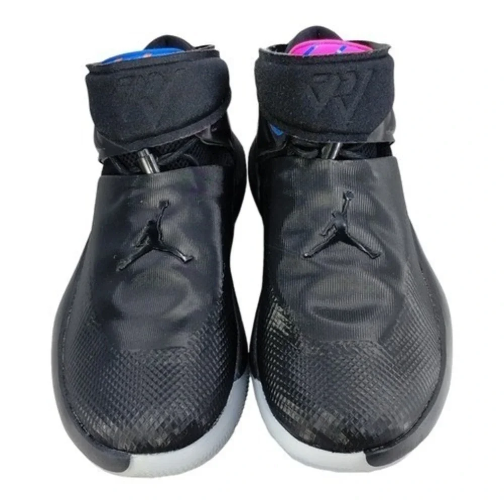 Jordan Mens Sz 9.5 Why Not Zer0.1 Black Pink Blast‎ Signal Blue Basketball Shoes